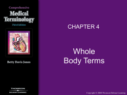 Chapter 4 Whole Body Terms