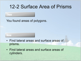 9-1A Surface Area of Prisms