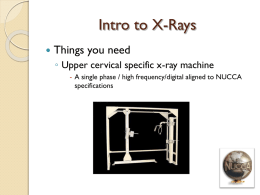 Intro to X-Rays - Palmer NUCCA Club