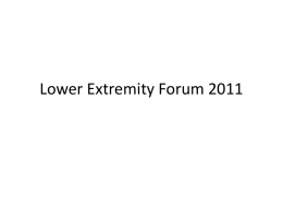 Lower Extremity Forum 2011