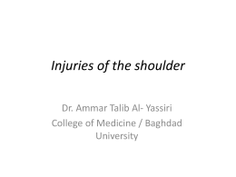 Injuries of the shoulder, upper arm and elbow