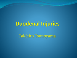 Duodenal Injuries - The American Association for the Surgery of