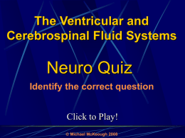 Ventricular and Cerebrospinal Fluid Systems: Quiz Game