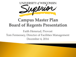 Board of Regents Power Point - UW