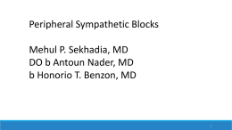 lumbar sympathetic blocks