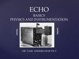 ECHO BASICS PHYSICS AND INSTRUMENTATION