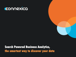 Search Powered Business Analytics, the smartest way