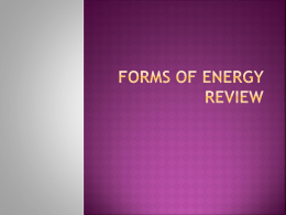 Forms of Energy Review