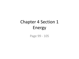 Chapter 4 Section 1 Energy