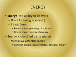Chapter 6 Energy