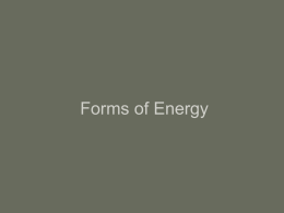 Forms of Energy Powerpoint