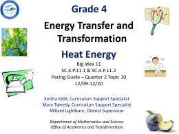 SC.4.P.11.1-11.2 - Energy Transfer and Transformation