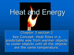Heat and Energy