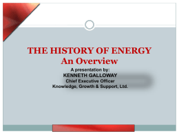 The history of Energy - An overview