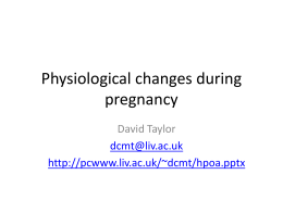 Changes in pregnancy