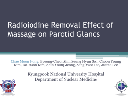 Radioiodine removal effect of parotid gland massage