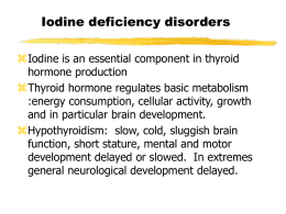 Iodine deficiency disorders - Homepage — Universiteit Gent