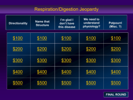 Jeopardy Final Review