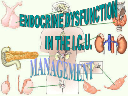 Endocrine dysfunction ICU management
