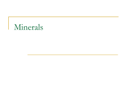 Minerals - Food and Nutrition @ JVS