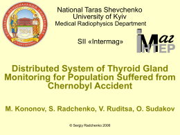 Distributed System of Thyroid Gland Monitoring for Population