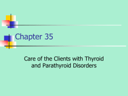Nursing care of the client with endocrine parathyroid diso Spring
