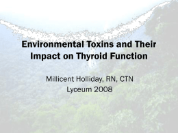 Environmental Toxins and their Impact on Thyroid Function
