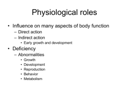 Physiological roles