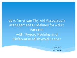 2015 American Thyroid Association Management Guidelines for