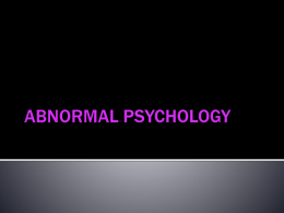 Abnormal Psychology notes