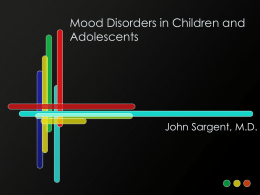 Mood Disorders in Children and Adolescents