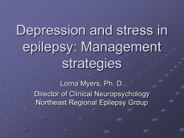 Strategies to deal with depression in epilepsy