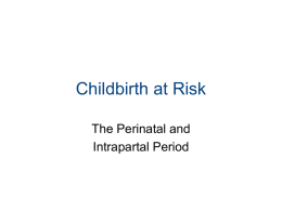 Childbirth at Risk - Denver School of Nursing