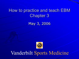 How to practice and teach EBM Chapter 3