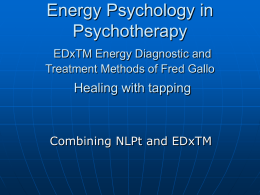 Energy Psychology in Psychotherapy