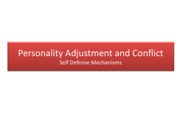 Personality Adjustment and Conflict