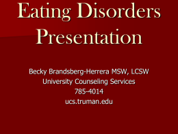 Eating Disorders Presentation