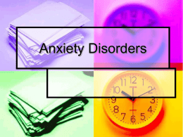 Anxiety Disorders - Santa Barbara Therapist