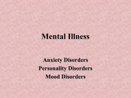 Mental and Emotional Illness
