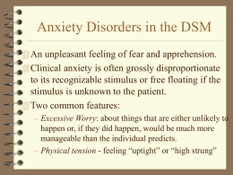 Anxiety Disorders - Rockhurst University