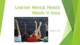 Learner Mental Health Needs in Iowa