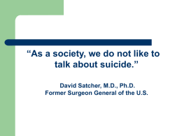 Suicide Crisis Intervention - Western Carolina University