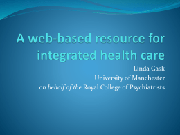 A web-based resource for integrated health care