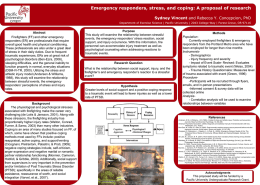 Emergency responders, stress, and coping: A proposal of