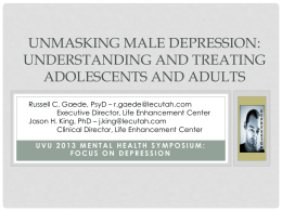 Unmasking Male Depression: Understanding and Treating