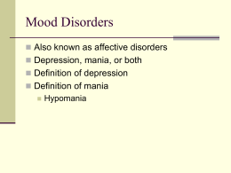 Anxiety and Mood Disorders - California State University