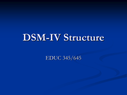 DSM-IV Structure
