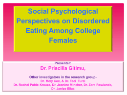 Social Psychological Perspectives on Disordered Eating Among