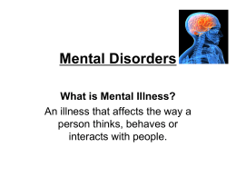 Mental Health Disorders ppt
