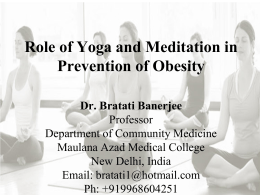 Role of Yoga and Meditation in Prevention of Obesity